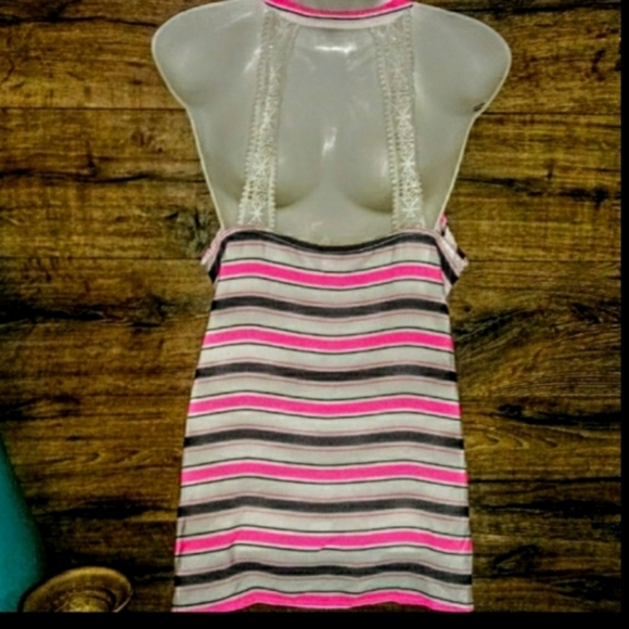 Design Recipe Top Size Large Stripe High Low Racerback NWOT - Picture 4 of 11